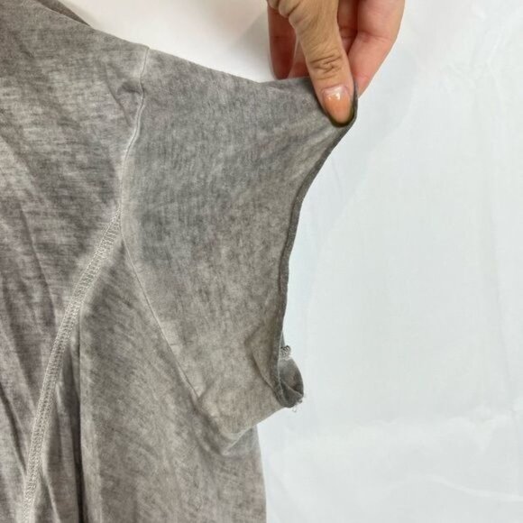 ALL SAINTS Asymmetrical Oversized Distressed Lagenlook Tee in Grey Size 6 - Picture 12 of 13